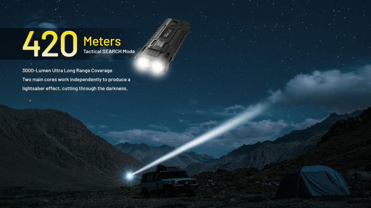Rechargeable LED Tactical Flashlight 8000 Lumens Compact Outdoor Light