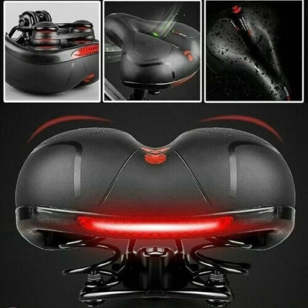 Extra Wide Gel Bicycle Saddle Seat Cushion for Comfort & Shock Absorption
