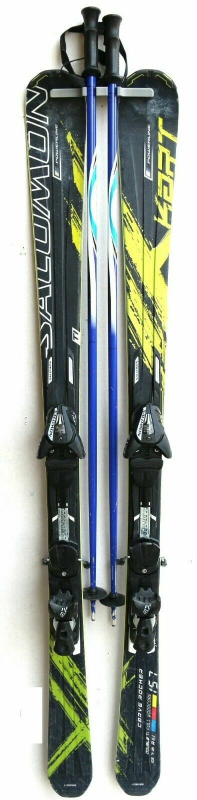 3D Printed Ski Wall Mount Holder Silver PLA Plastic | Ski Equipment Organizer