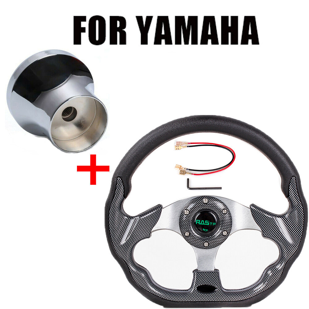 Golf Cart Steering Wheel with Hub Adapter for EZGO Yamaha Club Car