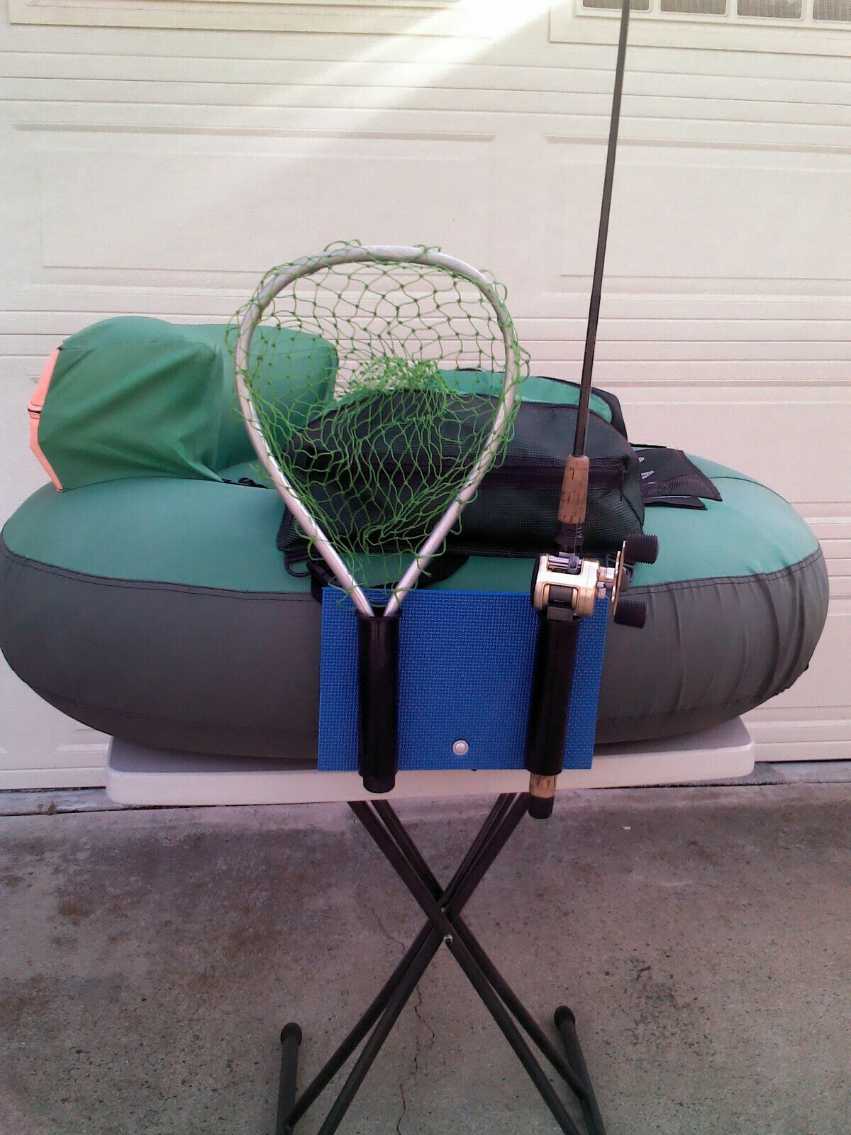 Double Rod Holder for Fishing Float Tube Spinning & Casting Rods