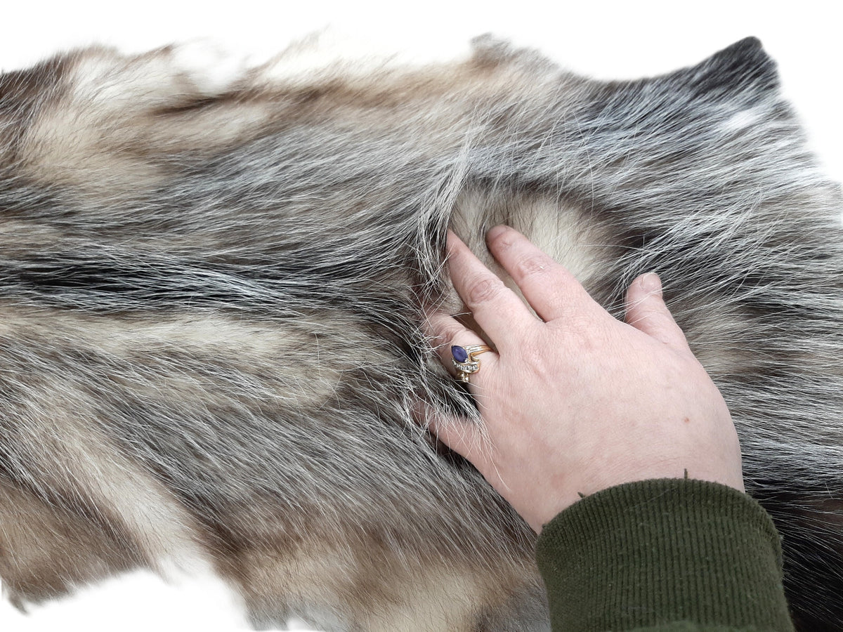 Opossum Pelts for Crafting - Open Tanned, Soft Fur, 26-28 Inches