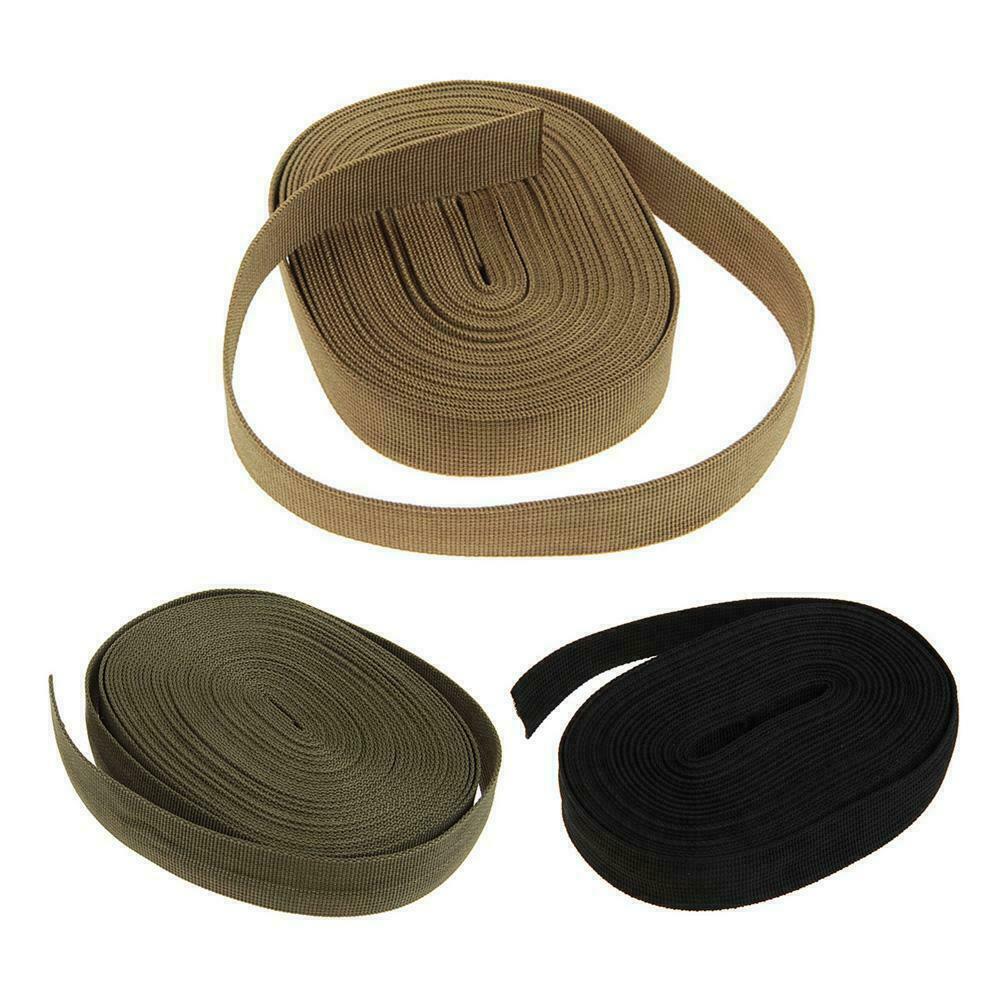 Heavy Duty Nylon Webbing Strap - 1 Inch x 10 Yards, Tactical, Flat Webbing
