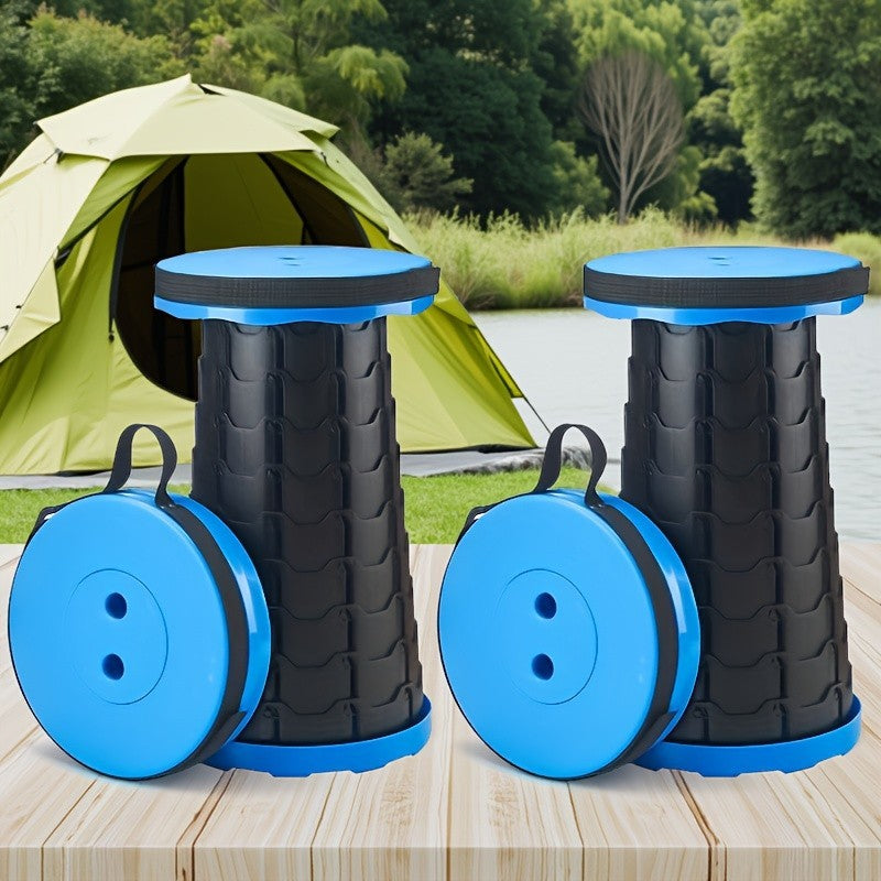 Portable Camping Stools Set of 2 Foldable Outdoor Chairs Supports 400 lbs