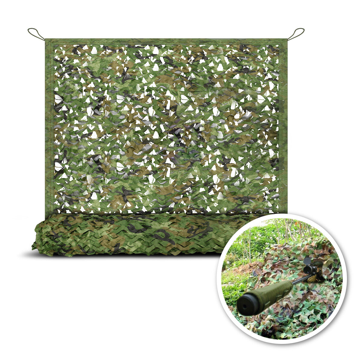 Woodland Camouflage Mesh Netting for Camping Hunting & Outdoor Decor