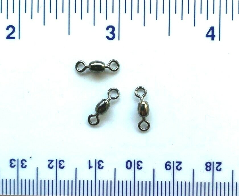 Heavy Duty Fishing Swivels Set of 1000 - Size 7 Black Nickel 50# Test