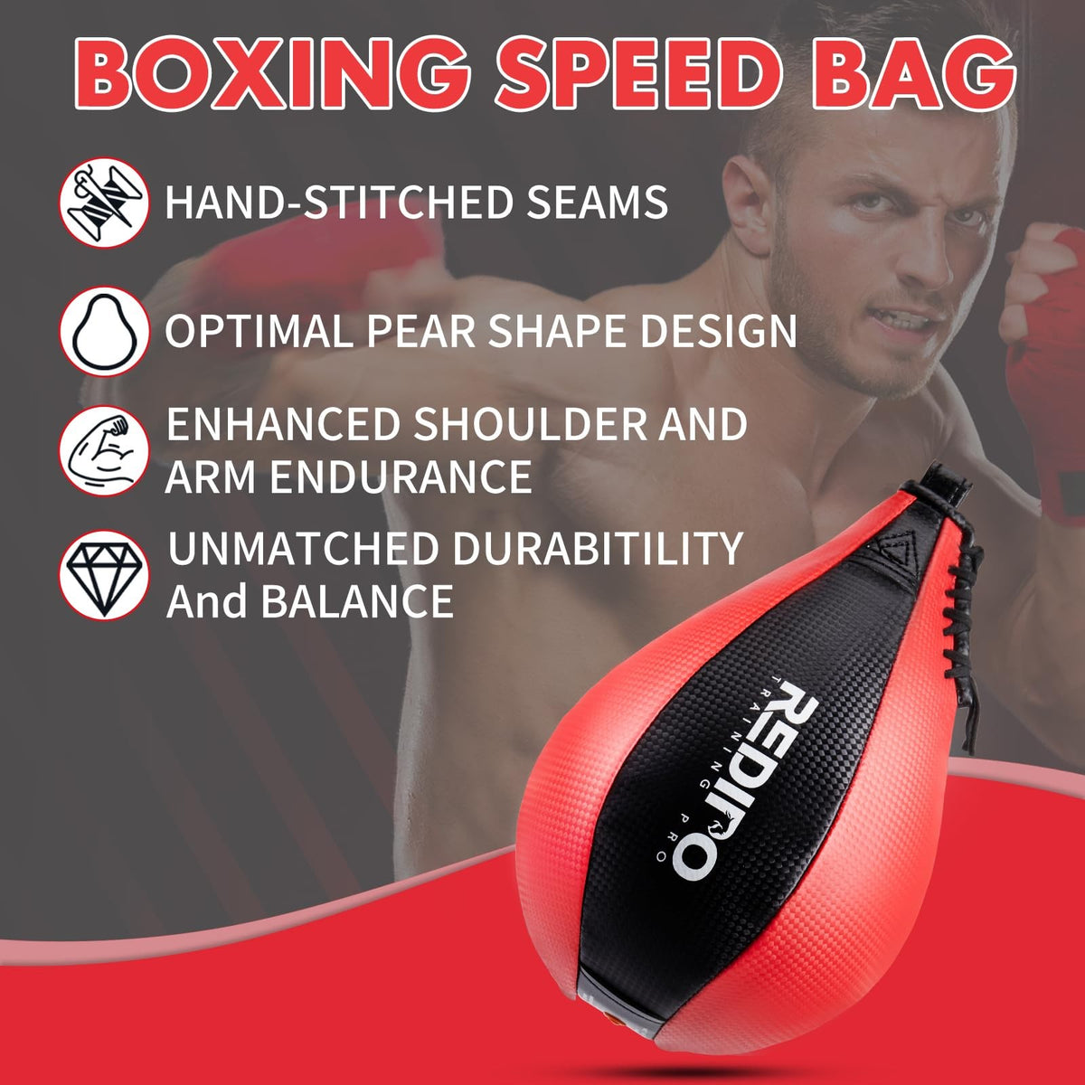 PU Leather Boxing Speed Bag for MMA Training Reflex Ball Gym Equipment