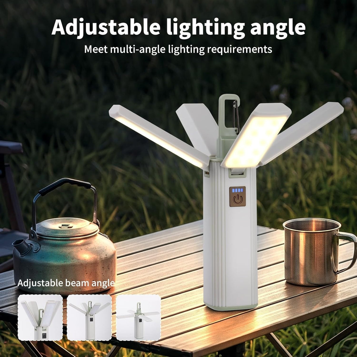 Rechargeable Camping Lantern with Dimmable Brightness and Power Bank Function