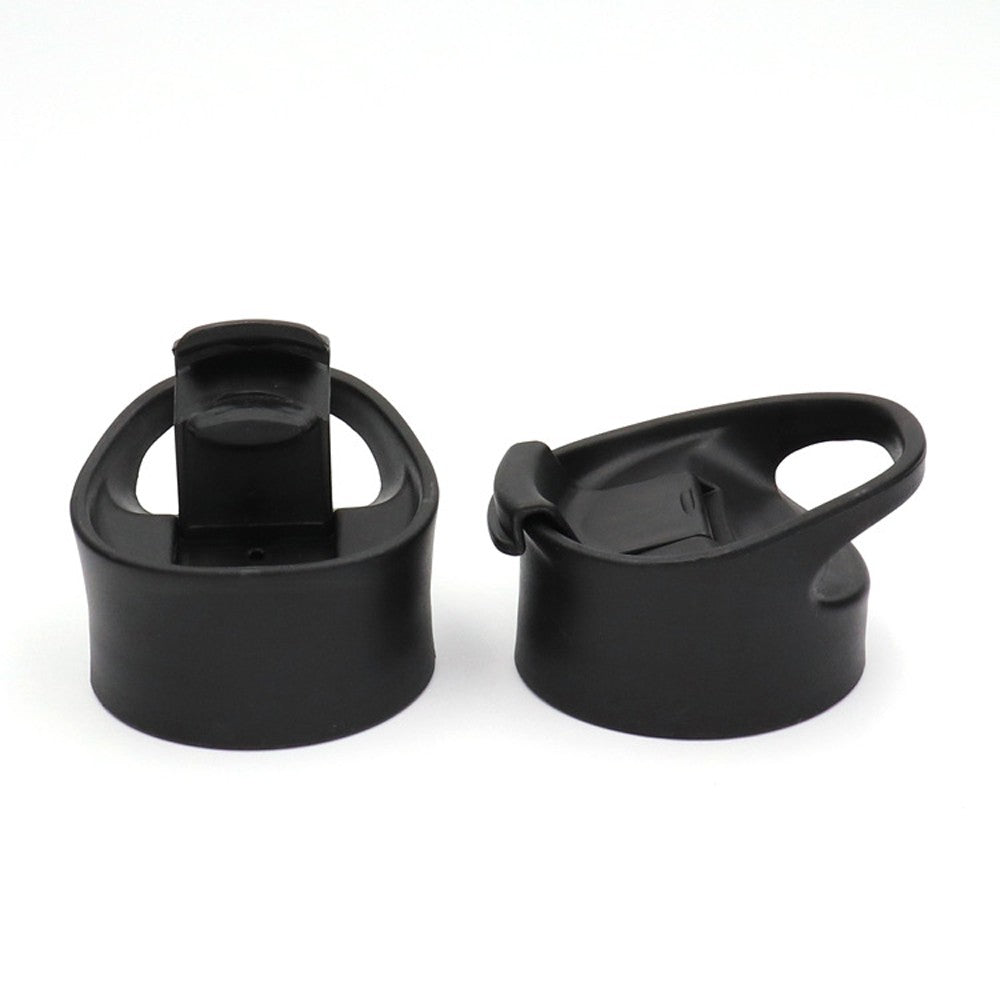 Replacement Flip Lid for Wide Mouth Water Bottles - Black, 2 Pack