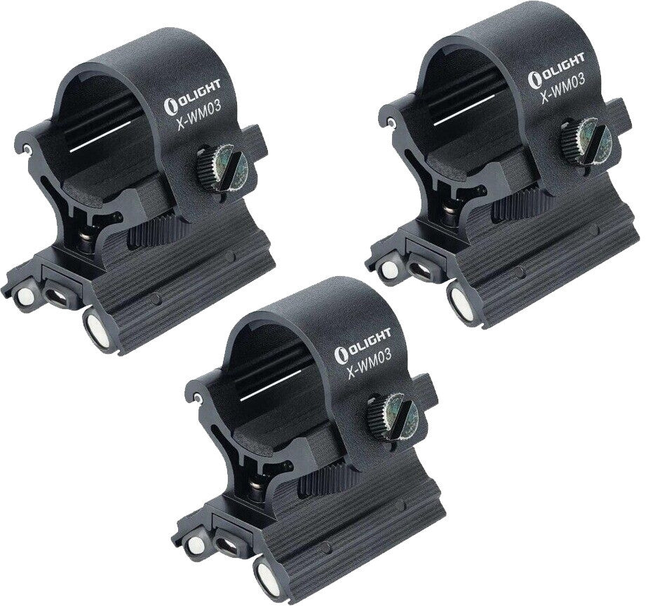 Olight X-WM03 Magnetic Flashlight Mount for 23-26mm Diameter, 3-Pack