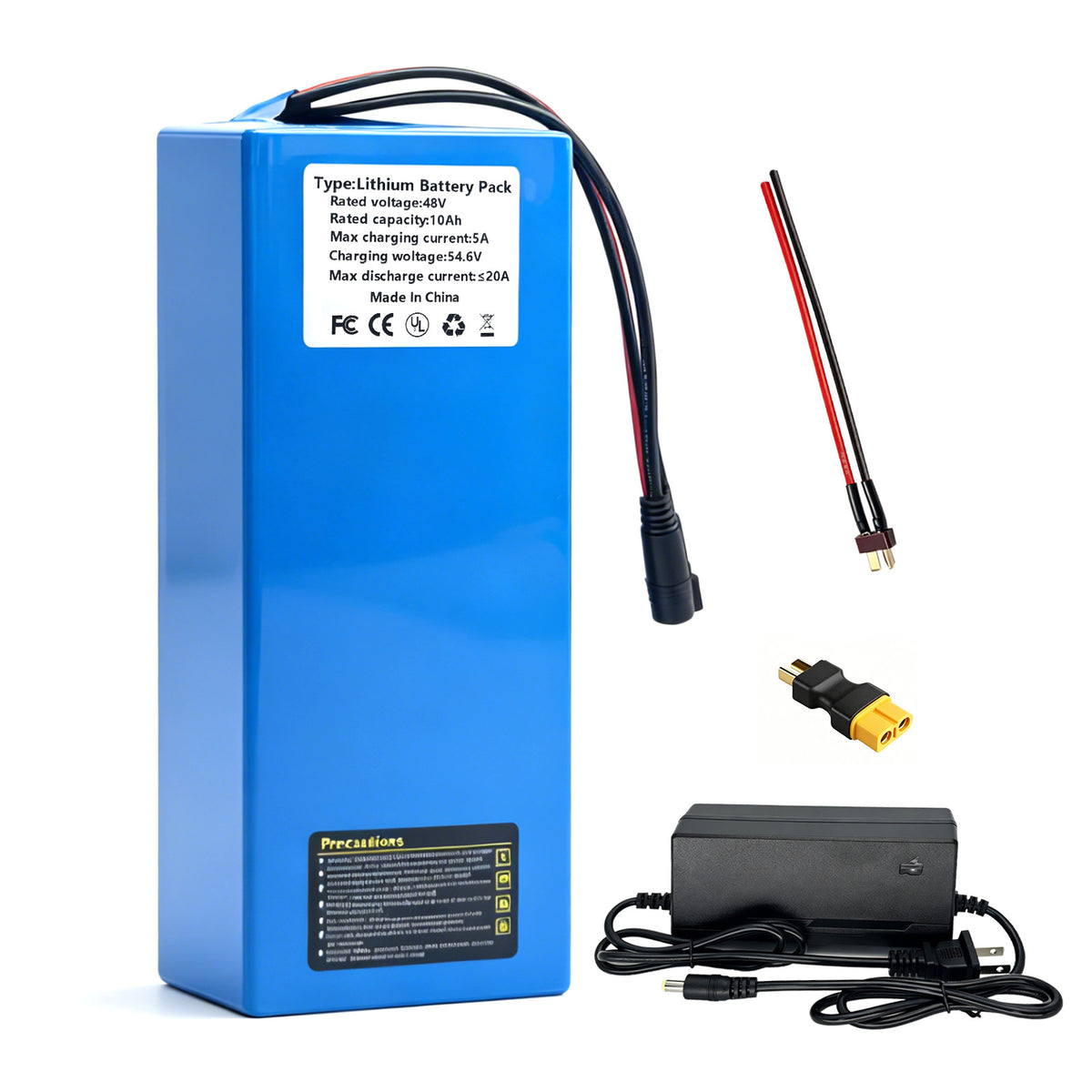 Lithium Battery Pack for E-bike Motors 36V/48V 10-20Ah Power Supply
