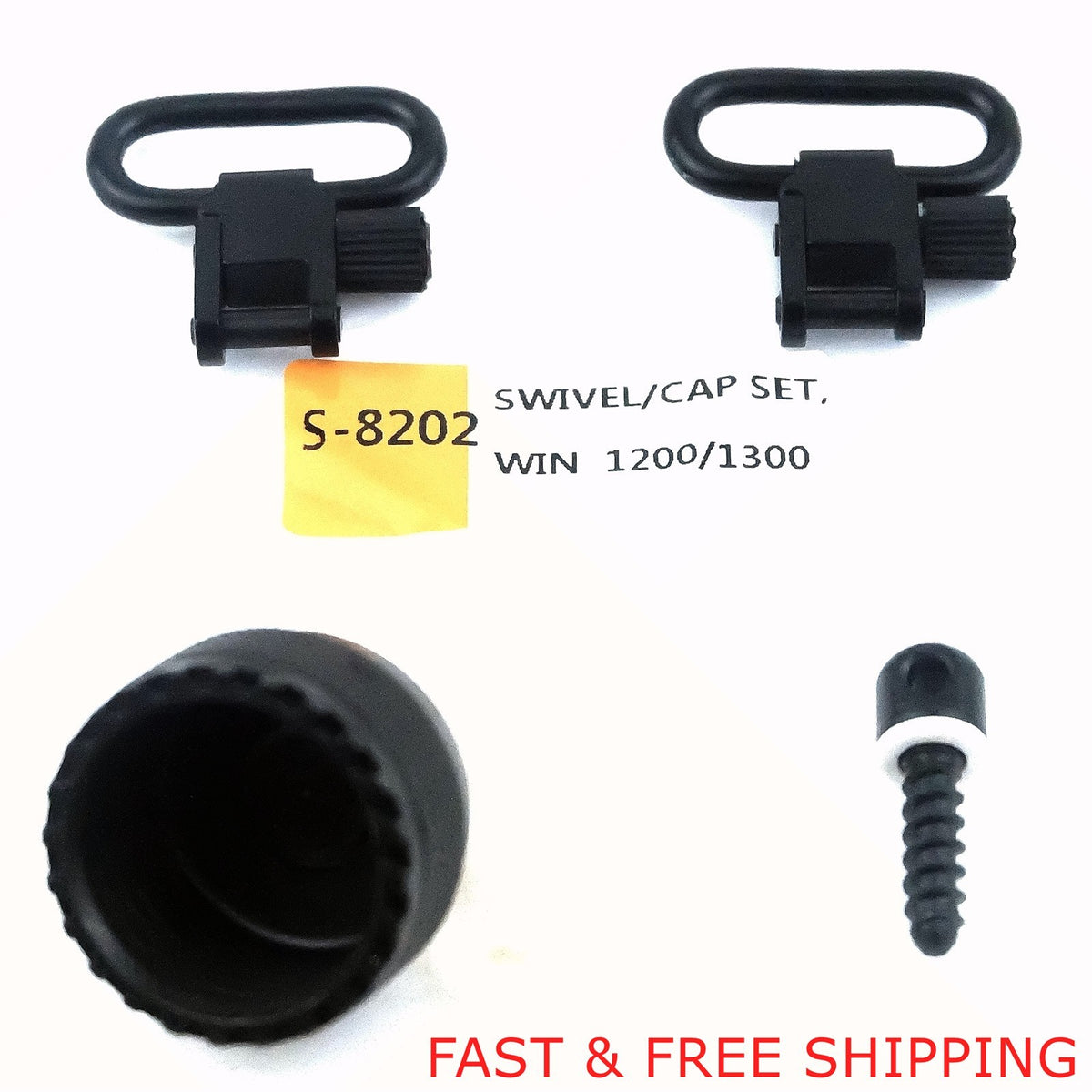 Shotgun Sling Mount Set for Winchester 1200/1300 12G Magazine Cap Swivel Adapter