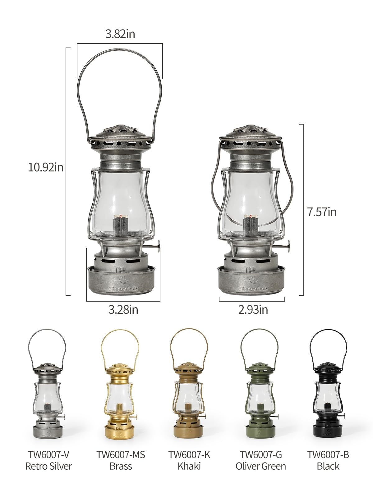 Vintage Oil Lantern Waterproof Fuel Lantern with Carry Handle for Outdoor Use
