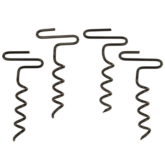 Rhino Hunting Auger Stake Kit 4-Pack - Heavy-Duty Outdoor Ground Anchors