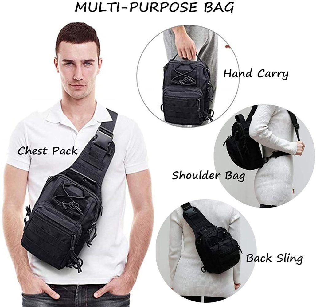 Outdoor Tactical Military Shoulder Bag Sling Chest Pack for Hiking Camping