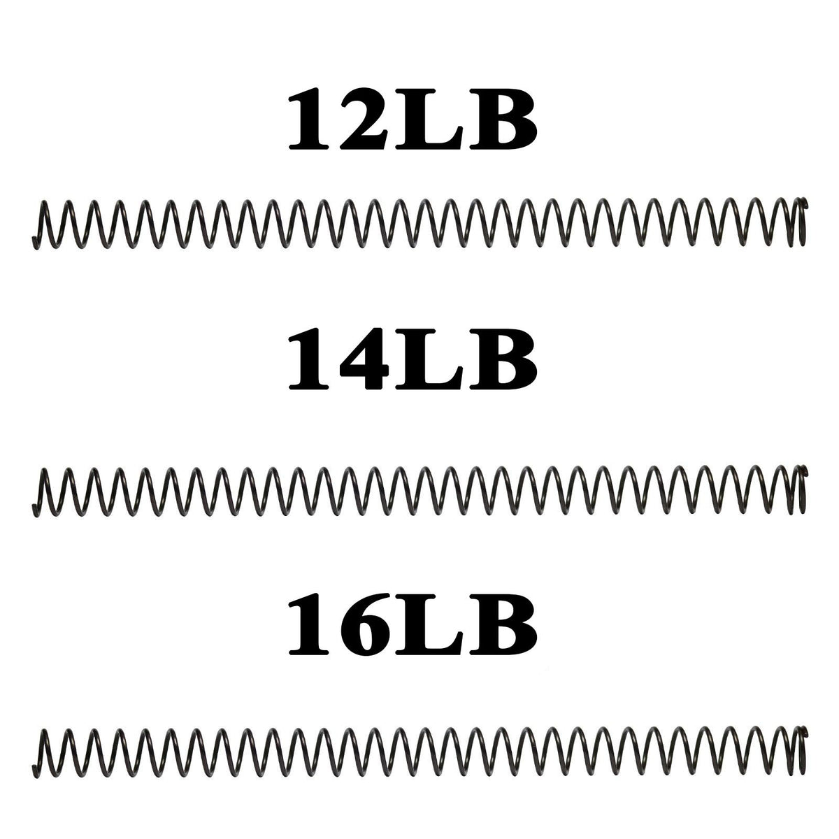 1911 Recoil Spring Kit - Government Size, 12LB, 14LB, 16LB Springs