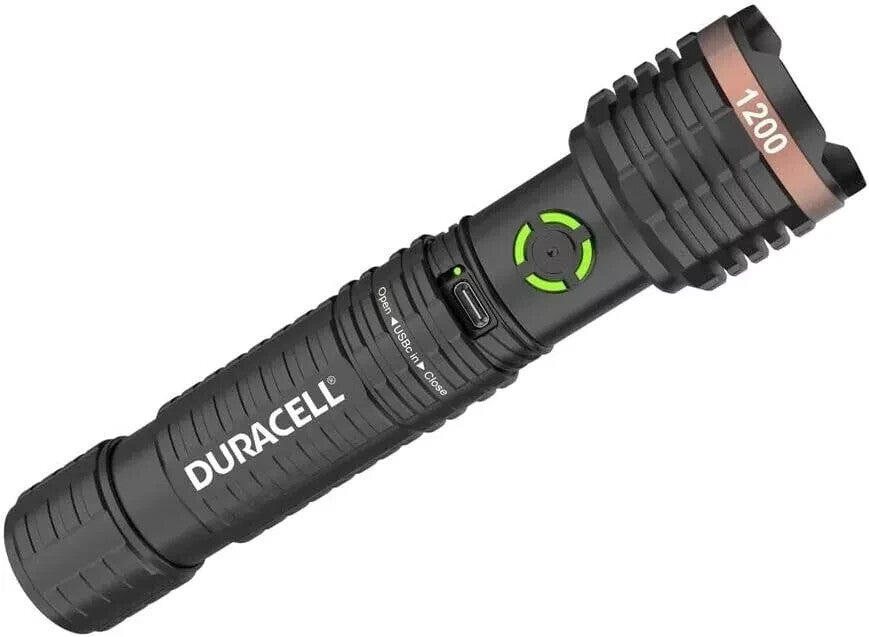 Duracell LED Flashlights Set of 3 1200 Lumens Rechargeable & AAA USB-C Cables