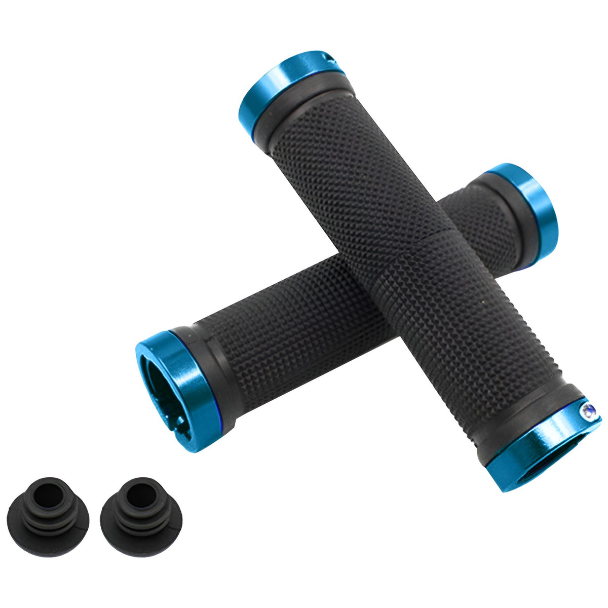 Ergonomic Rubber Bicycle Handlebar Grips MTB Mountain Bike Lock-On Ends
