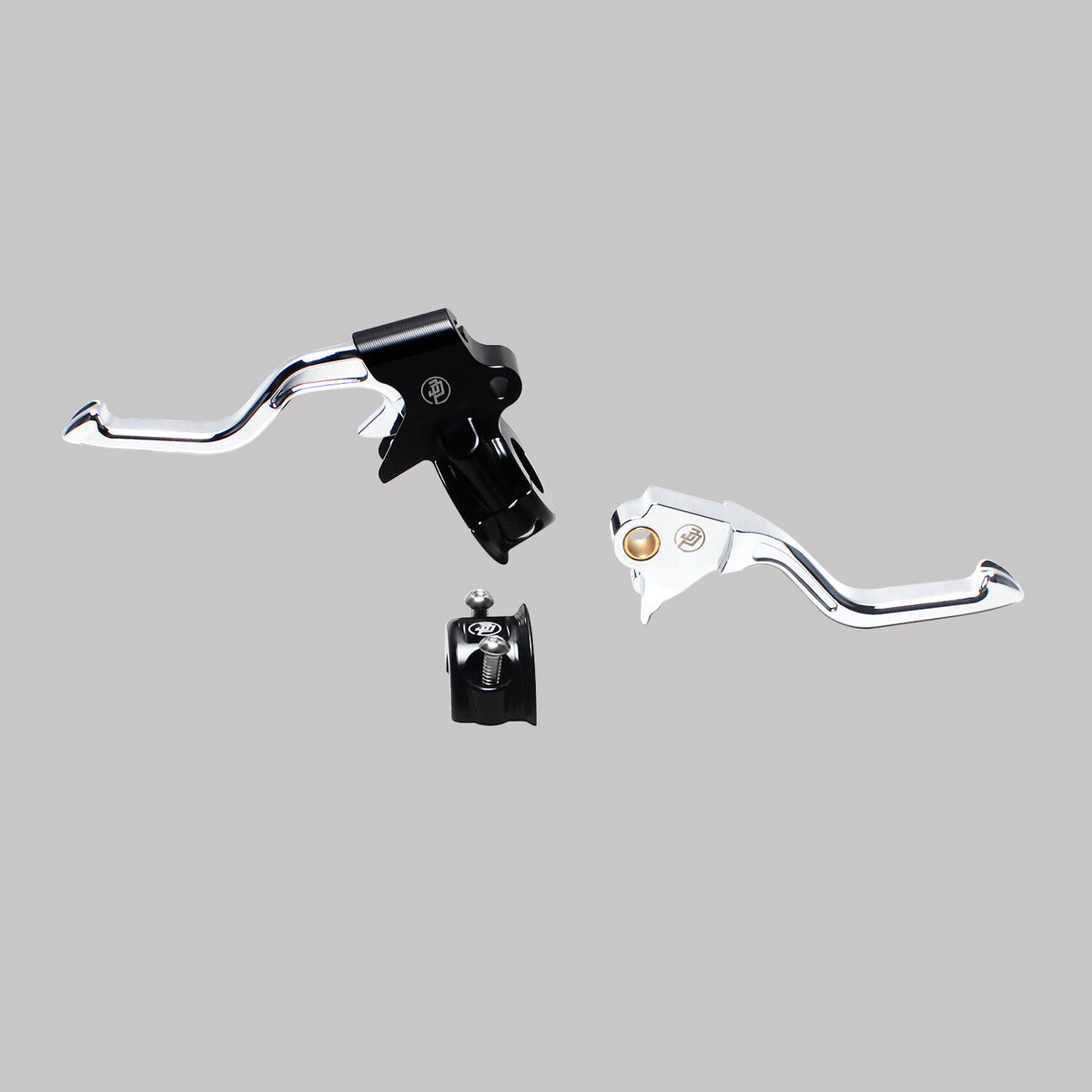 Chrome Clutch Brake Control Levers Kit for Harley Dyna 96-17, Softail, Touring