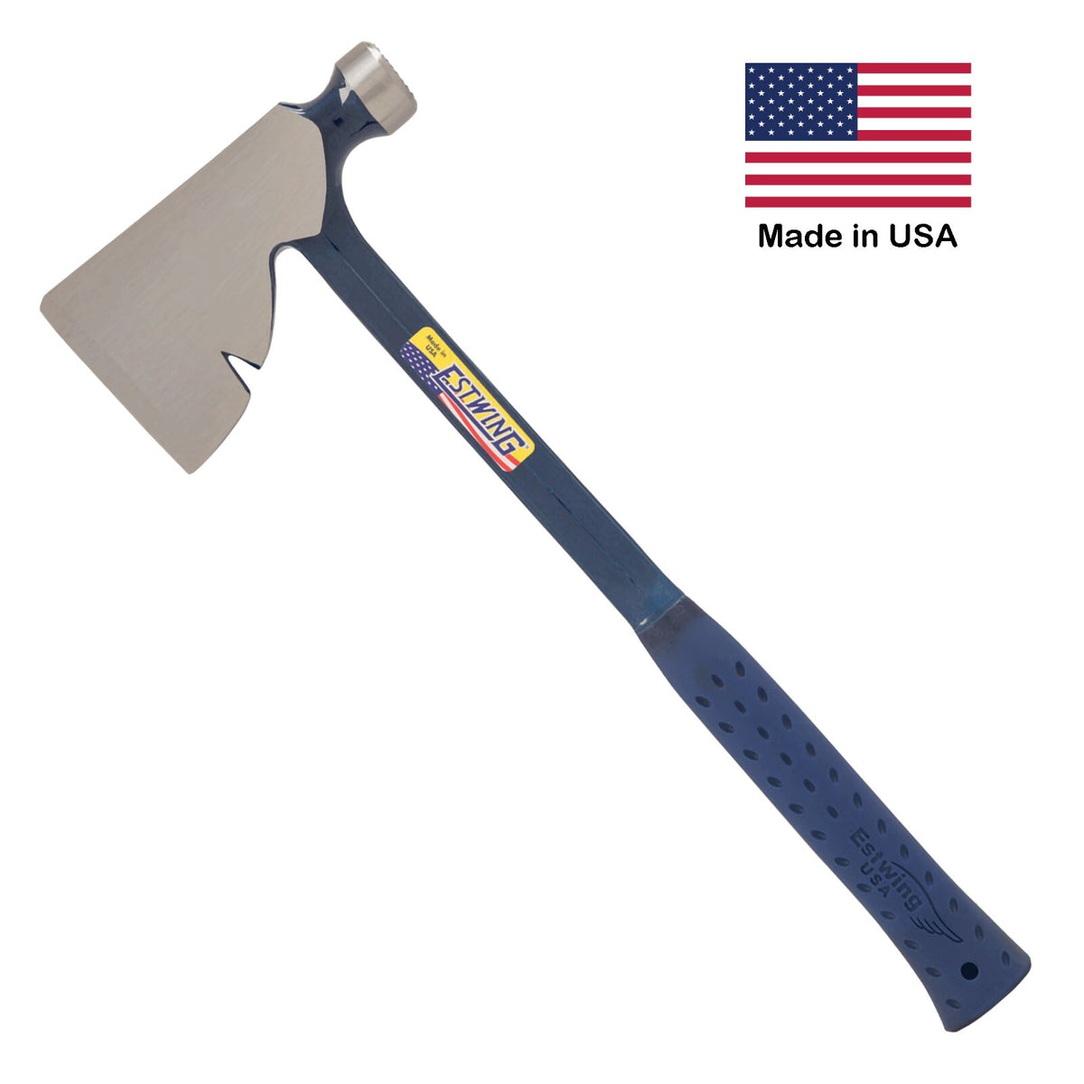17-Inch Rigger's Axe with Shock Reduction Grip and Milled Face - USA Made