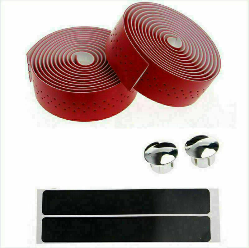 Self-Adhesive Leather Bike Handlebar Tape Anti-Slip Grip Wrap for Road Cycling