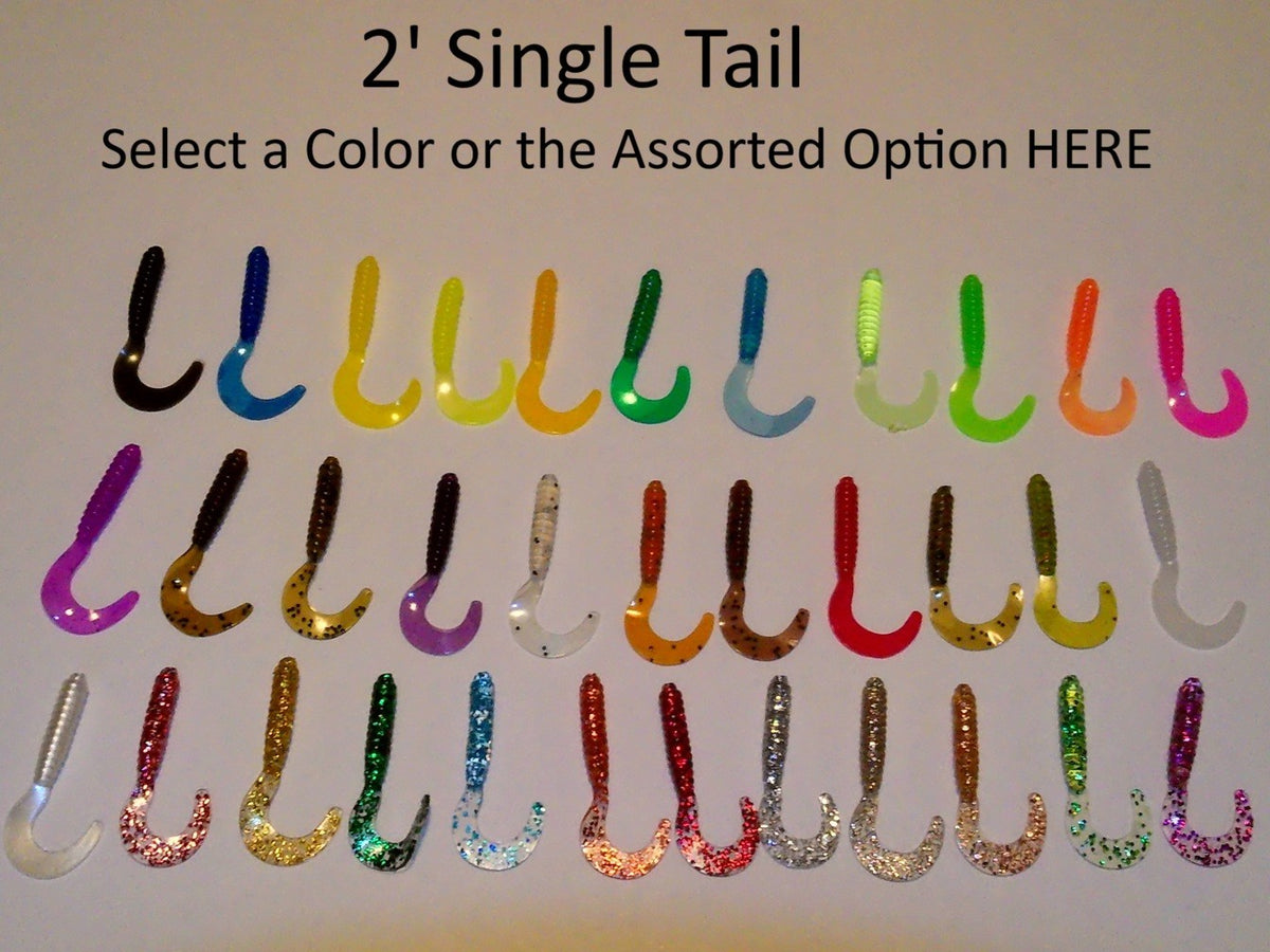 Bulk 100 Soft Plastic Fishing Lures for Crappie & Pan Fish - 2 Inch Trolling Baits