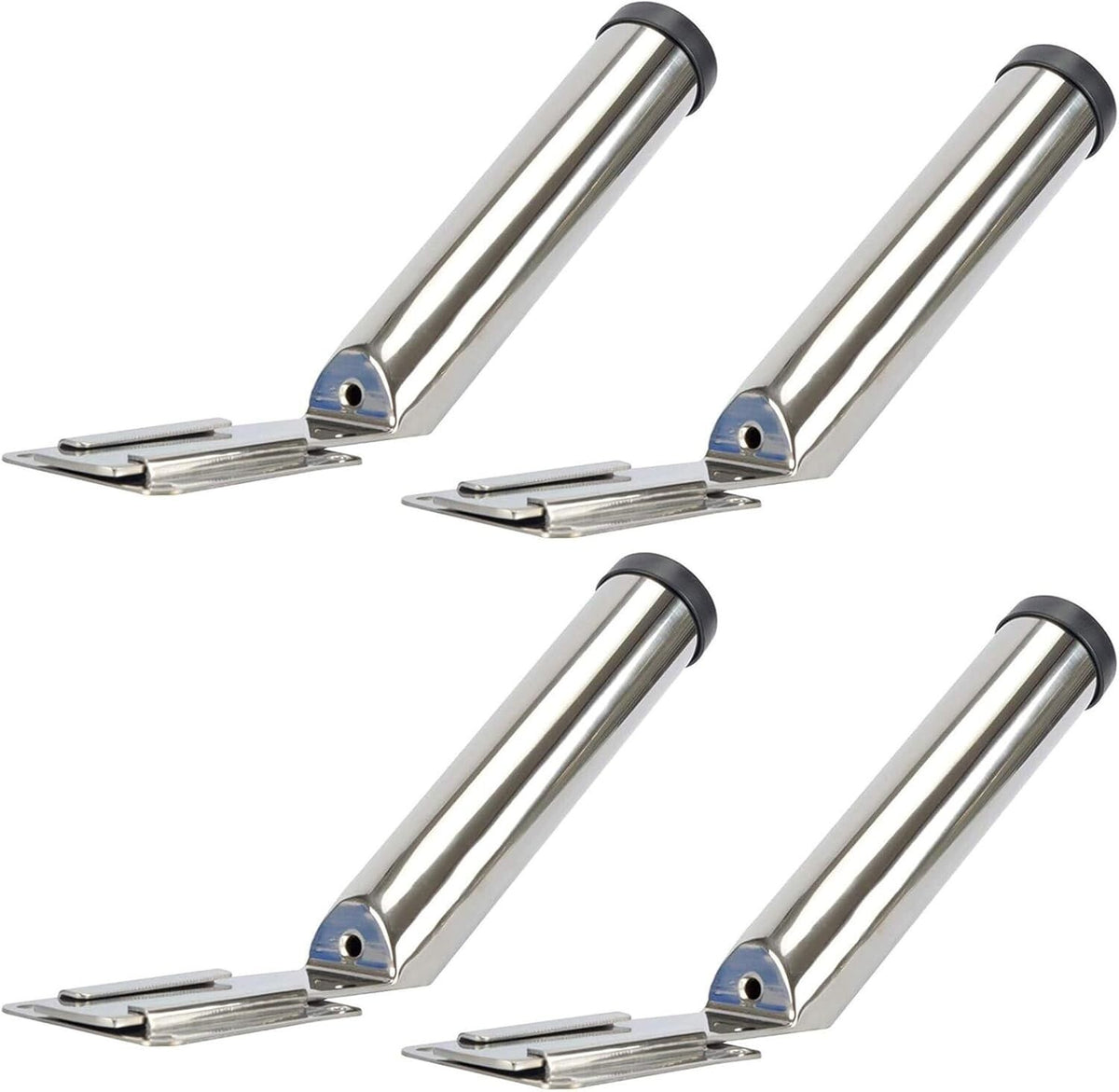 4 Pack Stainless Steel Boat Fishing Rod Holders 30° Mount Slide