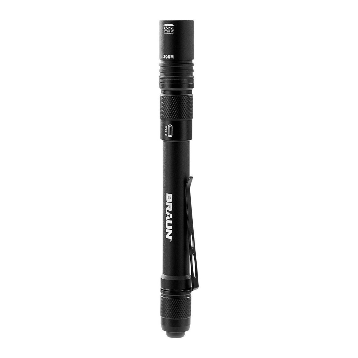 Rechargeable LED Pen Light 450 Lumens Compact Work Light with USB-C Charging