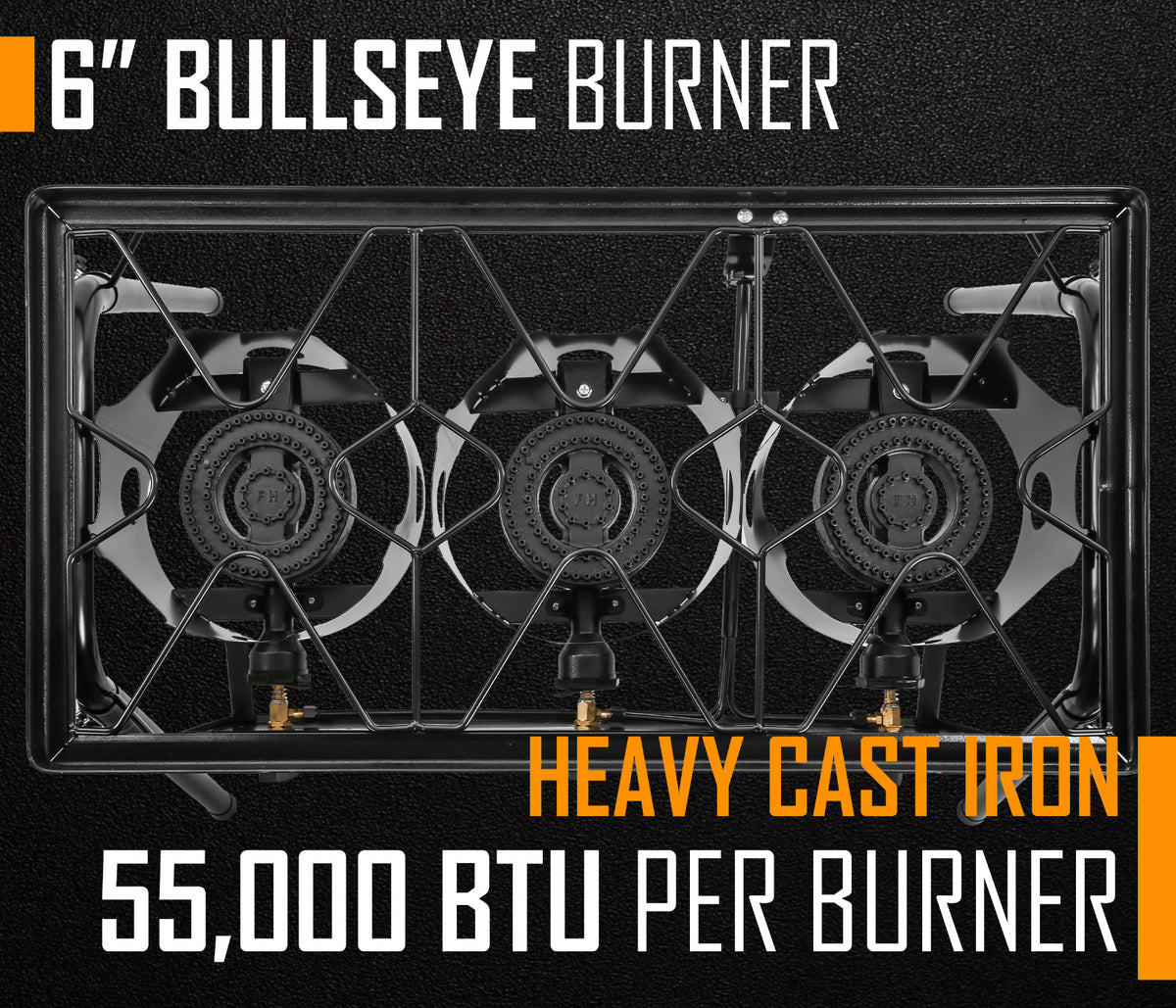 Double Propane Burner Outdoor Stove with Stand 55,000 BTU Each