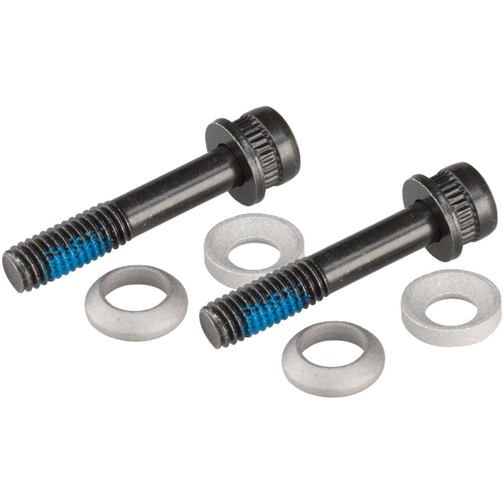 Bike Disc Brake Caliper Fixing Bolts with Adjusting Washers - 32.1mm Pair