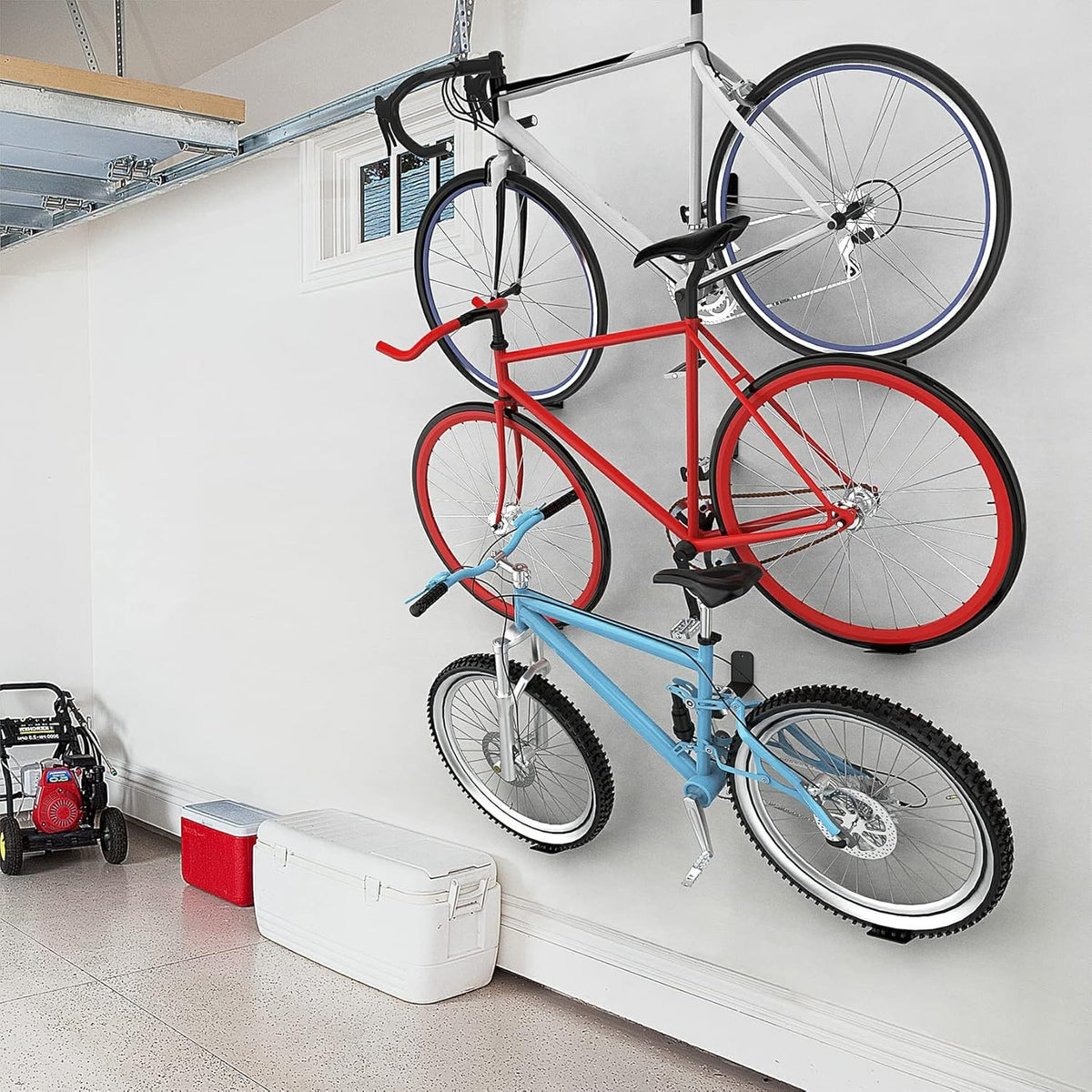 Heavy Duty Bike Pedal Wall Mount Hanger Set - Garage Bike Storage Rack