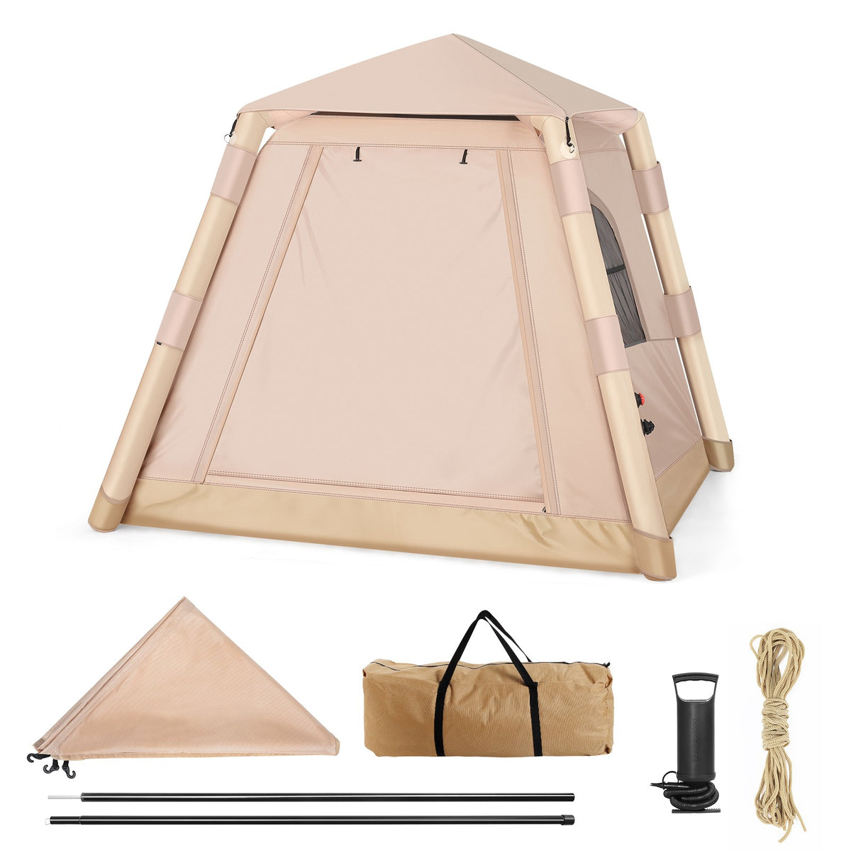 Inflatable Camping Tent for 2-4 People, Quick Setup Air Tent