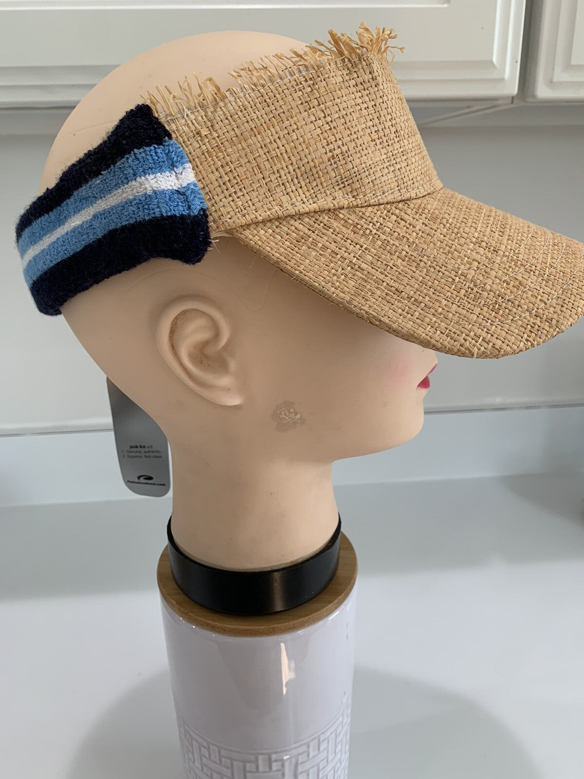 Sun Visor Hat Straw Cap Golf Bicycling Headwear - One Size