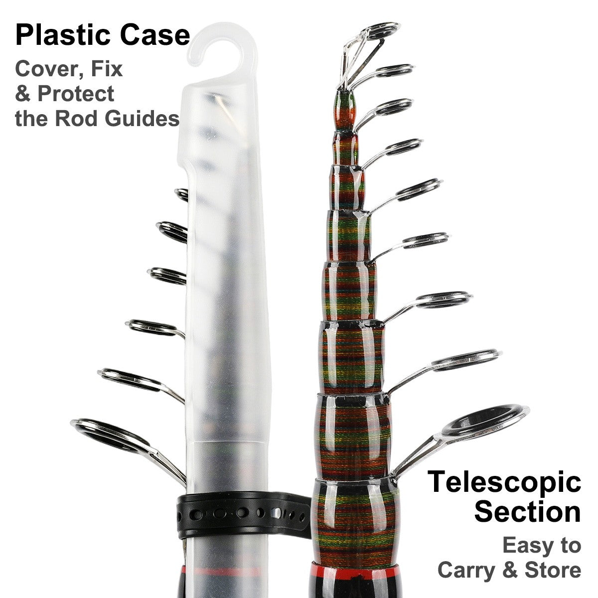 Carbon Fiber Telescopic Fishing Rod 10-30lb Saltwater Spinning Pole
