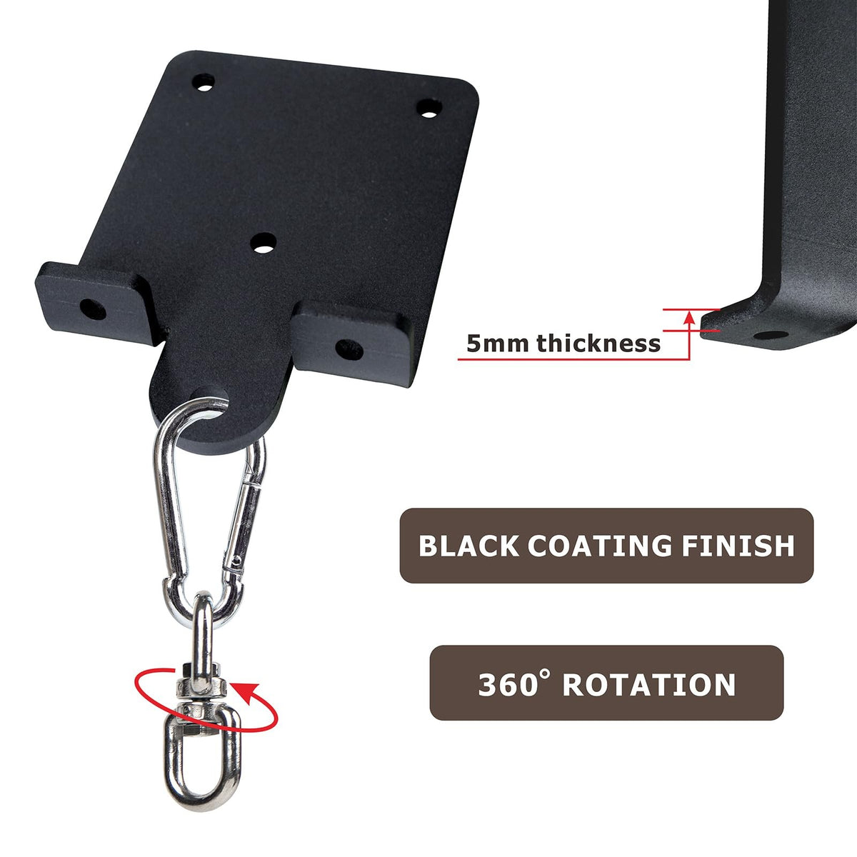 Heavy Duty Wall Mount Boxing Bag Hanger with 360° Rotation and Steel Bracket