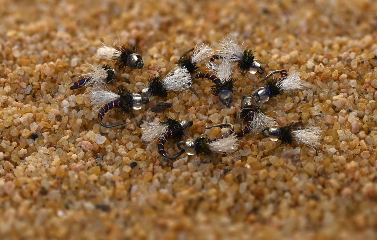 Glass Bead Fly Fishing Flies - Mustad Signature Hooks - Assorted Sizes