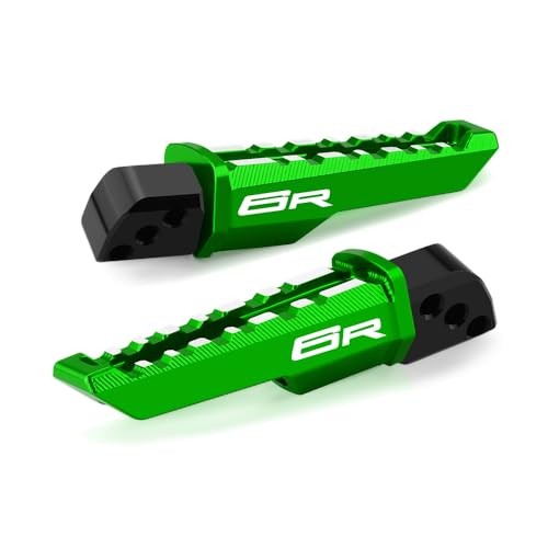 Motorcycle Passenger Foot Pegs for ZX6R 2003-2024 - CNC Aluminum Non-Slip Green