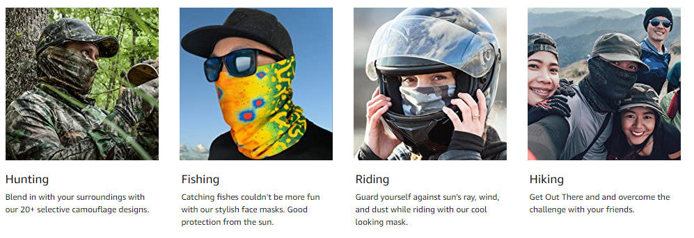 Unbranded UV Face Mask Balaclava Neck Gaiter for Outdoor Sports and Sun Protection