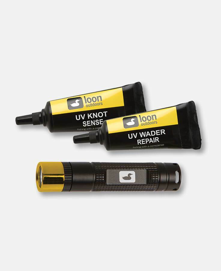 UV Kit for Wader Repair and Knot Coating - Includes UV Light & Nano Light