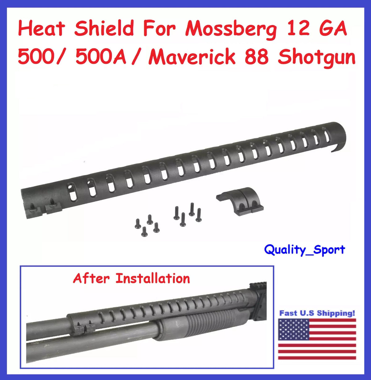 Heat Shield for Mossberg 12 GA Shotgun - Fire-Resistant Polymer Guard