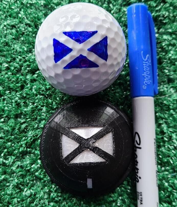 Custom Golf Ball Marker Stencil with Alignment Line & Circle | Personalize Your Golf Accessories