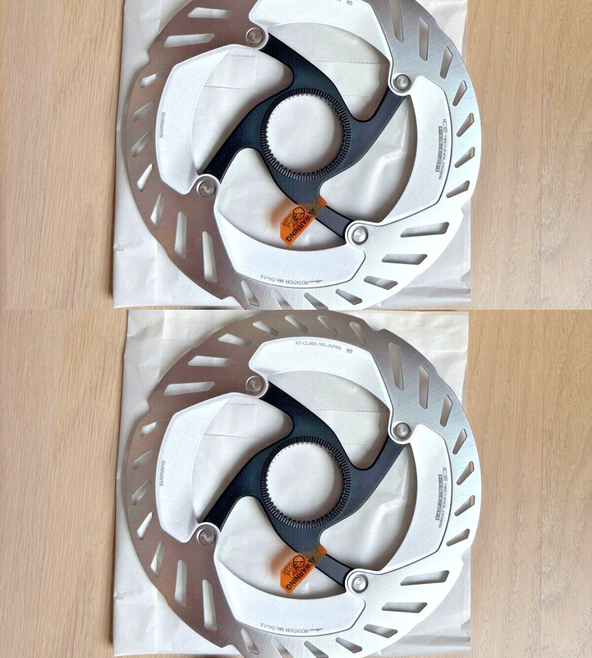 Shimano Ultegra/GRX RT-CL800 Center Lock Disc Brake Rotors 160mm Pair