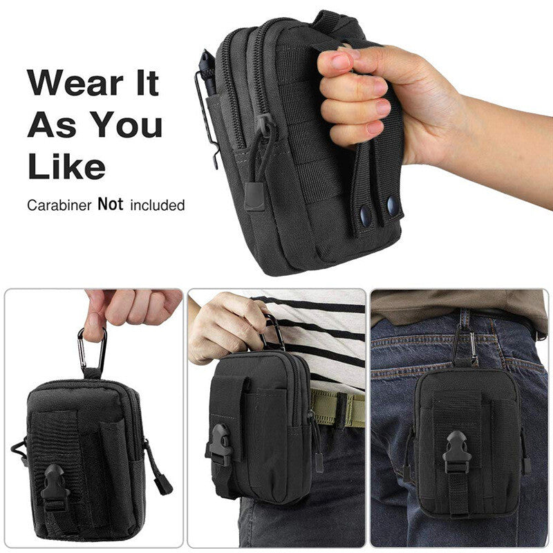 Tactical Molle Waist Pack Bag for Outdoor, Hiking & Military Use