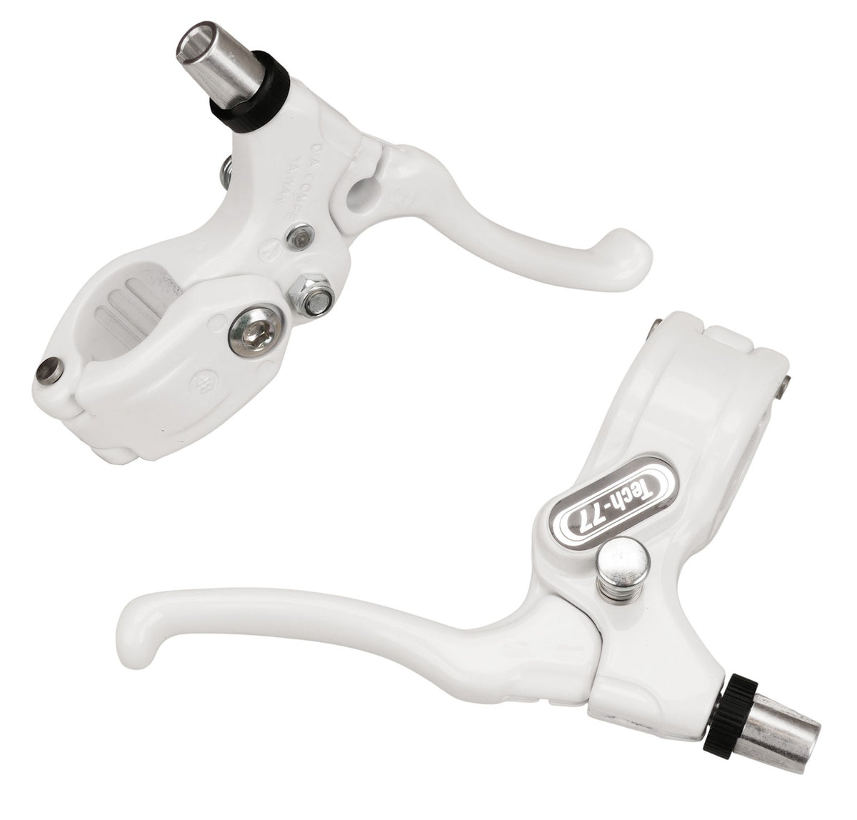 Dia-Compe Locking BMX Brake Levers Set - White, 7/8 Inch Handlebar Fit