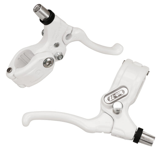 Dia-Compe Locking BMX Brake Levers Set - White, 7/8 Inch Handlebar Fit