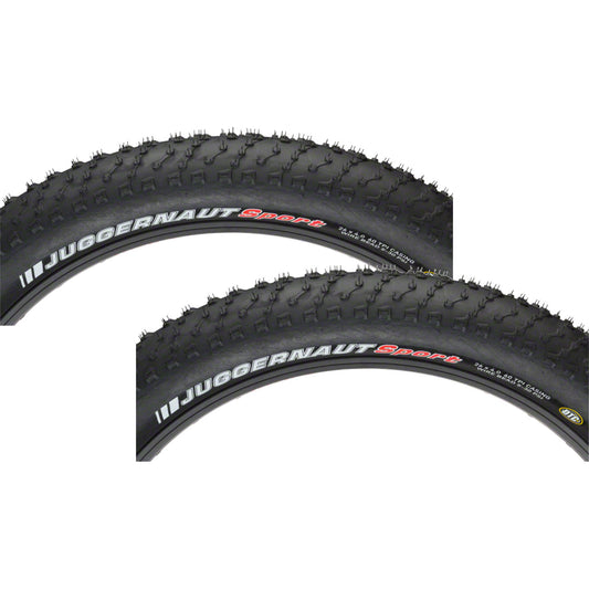 2 Pack Kenda Juggernaut 26x4.8 Fat Bike Mountain Bicycle Tires Clincher Wire Bead