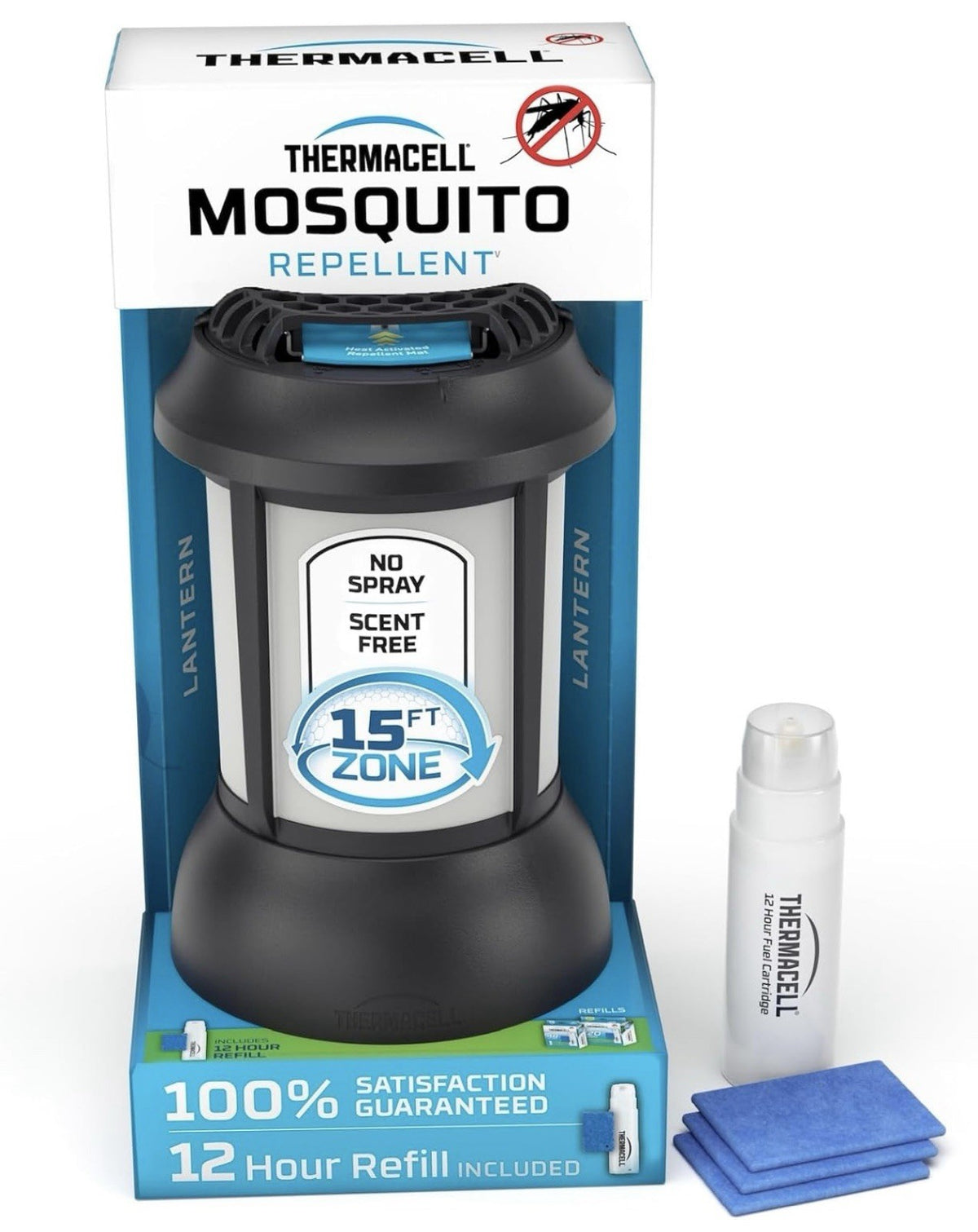 Mosquito Repellent Lantern with 15-Foot Zone Protection for Outdoor Use
