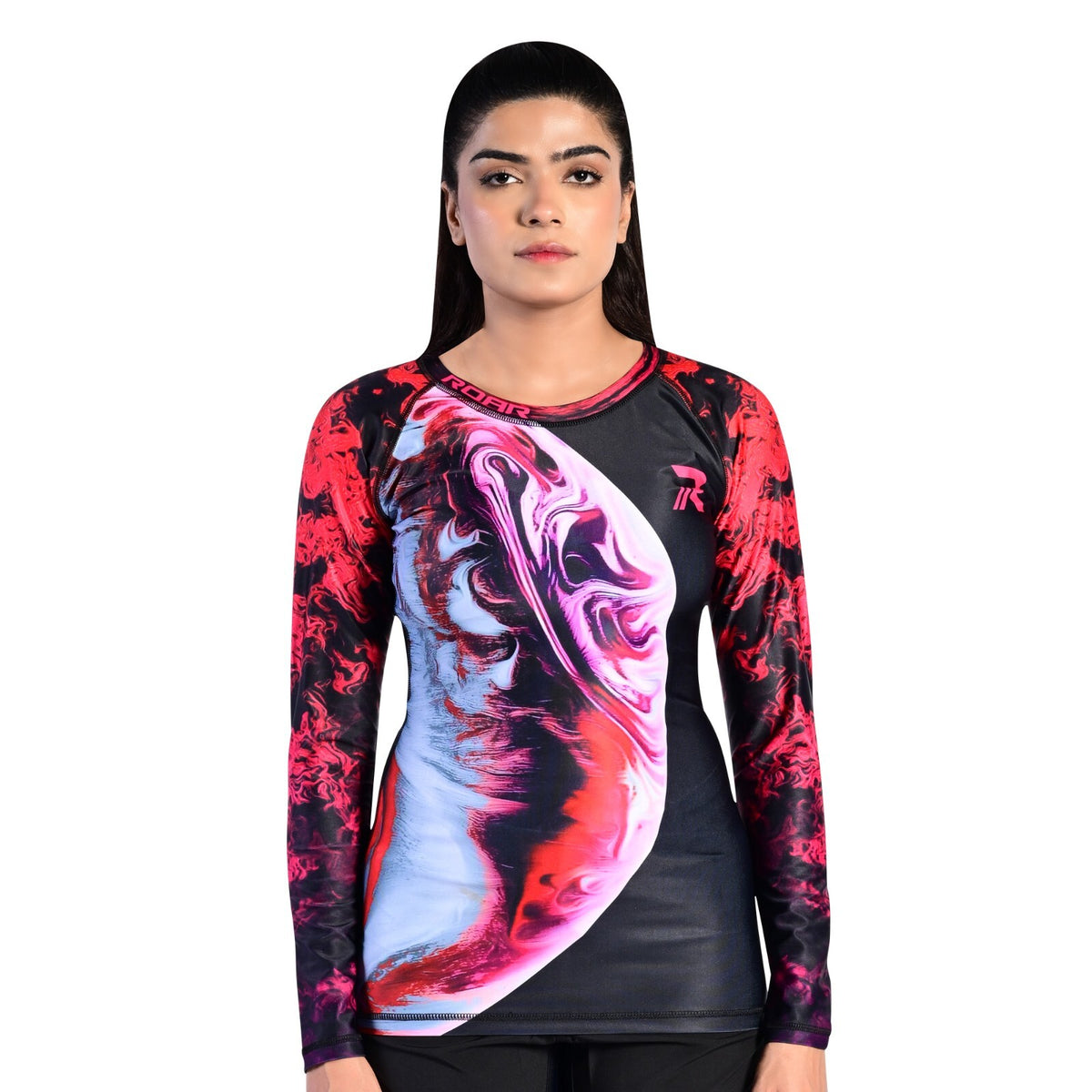 Long Sleeve MMA Rash Guard for Women Compression Fight Wear BJJ Wrestling