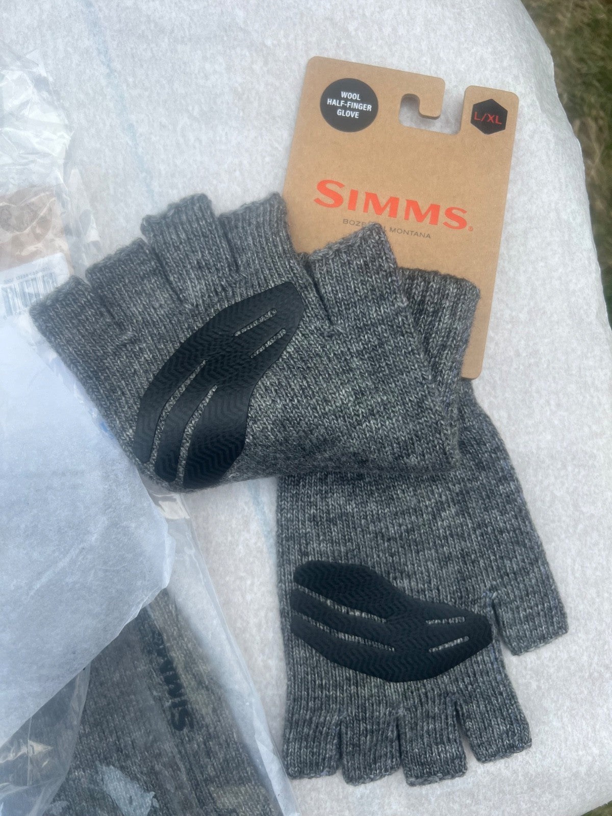 Simms Wool Half Finger Glove for Fishing Size L/XL Waterproof Warm