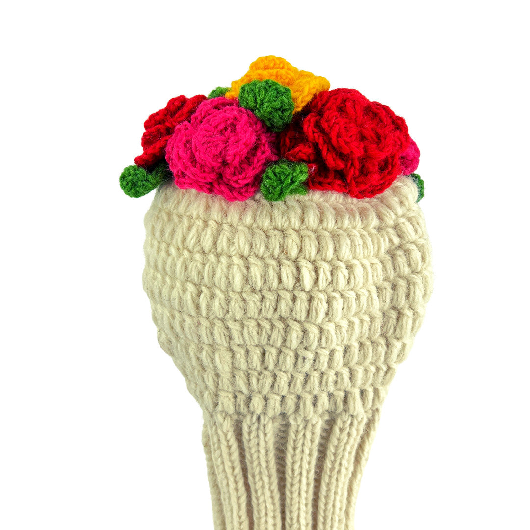 Golf Driver Headcover Knit Wool Skull Design Water & Stain Resistant Fits 460cc